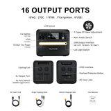TALLPOWER High Capacity 2400W Solar Generator Portable Power Station