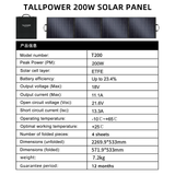 200W Solar Panels Home Use Foldable Solar Panel Portable Monocrystalline